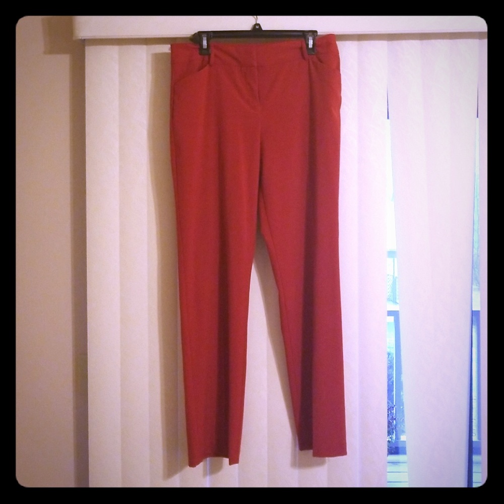 Cute red dress pants!